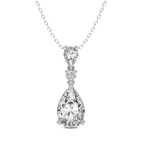 14kt White Gold Moonlit Dangle Lab Diamond Fashion Necklace (1 Ct. Tw.) front image