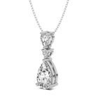 14kt White Gold Moonlit Dangle Lab Diamond Fashion Necklace (1 Ct. Tw.) standing product image one
