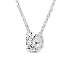 Platinum Lluvia Round Lab Diamond Solitaire Necklace (1/2 Ct. Tw.) side right image one