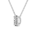 Platinum Ethereal Oval Lab Diamond Solitaire Necklace (2 Ct. Tw.) left