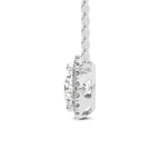 14kt White Gold Belleza Halo Lab Diamond Solitaire Necklace (1 Ct. Tw.) standing product image one