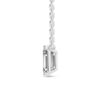 14kt White Gold Alma Emerald Lab Diamond Solitaire Necklace (1 Ct. Tw.) right