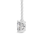 9ct White Gold Zenobia Princess Lab Diamond Solitaire Necklace (1/2 Ct. Tw.) right