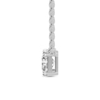 9ct White Gold Savannah Radiant Lab Diamond Solitaire Necklace (1/2 Ct. Tw.) right
