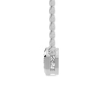 Platinum Aubree Emerald Bezel Lab Diamond Solitaire Necklace (1/2 Ct. Tw.) standing product image one
