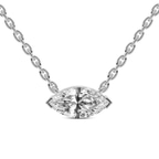 14kt White Gold Christina Marquise Lab Diamond Solitaire Necklace (1 1/2 Ct. Tw.) front image