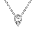 14kt White Gold Fiona Pear Lab Diamond Solitaire Necklace (1/2 Ct. Tw.) front image