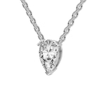 14kt White Gold Fiona Pear Lab Diamond Solitaire Necklace (1/2 Ct. Tw.) side right image one
