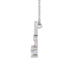 Platinum Minimal Lab Diamond Initial H Necklace (1/5 Ct. Tw.) left