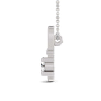 Platinum Minimal Lab Diamond Initial A Necklace (1/5 Ct. Tw.) left
