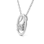 Platinum Minimal Lab Diamond Initial O Necklace (1/5 Ct. Tw.) right