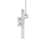 Platinum Minimal Lab Diamond Initial P Necklace (1/5 Ct. Tw.) left