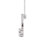 10kt White Gold Minimal Lab Diamond Initial K Necklace (1/5 Ct. Tw.) left
