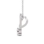 14kt White Gold Minimal Lab Diamond Initial M Necklace (1/5 Ct. Tw.) left