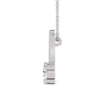 Platinum Minimal Lab Diamond Initial Q Necklace (1/5 Ct. Tw.) left