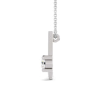 Platinum Minimal Lab Diamond Initial U Necklace (1/5 Ct. Tw.) left