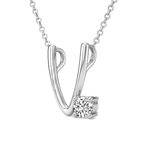 14kt White Gold Minimal Lab Diamond Initial V Necklace (1/5 Ct. Tw.) right