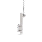 Platinum Minimal Lab Diamond Initial X Necklace (1/5 Ct. Tw.) left