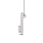 Platinum Minimal Lab Diamond Initial Y Necklace (1/5 Ct. Tw.) left