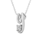 Platinum Minimal Lab Diamond Initial Y Necklace (1/5 Ct. Tw.) right