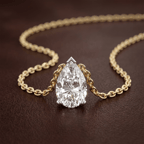 Platinum Marisol Pear Lab Diamond Solitaire Necklace (2 Ct. Tw.) color product image one