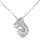Platinum Lab Diamond Initial J Necklace (1 Ct. Tw.) side right image one