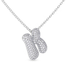 14kt White Gold Lab Diamond Initial K Necklace (1 Ct. Tw.) side right image one