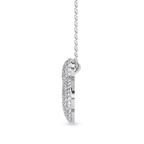 14kt White Gold Lab Diamond Initial K Necklace (1 Ct. Tw.) standing product image one