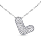 9ct White Gold Lab Diamond Initial L Necklace (1 Ct. Tw.) front image