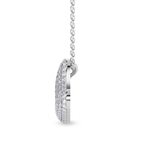 9ct White Gold Lab Diamond Initial L Necklace (1 Ct. Tw.) right