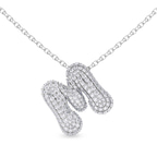 9ct White Gold Lab Diamond Initial M Necklace (1 Ct. Tw.) front image