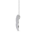 9ct White Gold Lab Diamond Initial M Necklace (1 Ct. Tw.) standing product image one