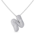 Platinum Lab Diamond Initial N Necklace (1 Ct. Tw.) left