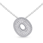 10kt White Gold Lab Diamond Initial O Necklace (1 Ct. Tw.) front image