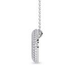 10kt White Gold Lab Diamond Initial O Necklace (1 Ct. Tw.) right