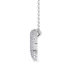 10kt White Gold Lab Diamond Initial Q Necklace (1 Ct. Tw.) right