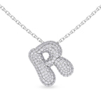 14kt White Gold Lab Diamond Initial R Necklace (1 Ct. Tw.) front image