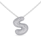 Platinum Lab Diamond Initial S Necklace (1 Ct. Tw.) front image