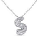 Platinum Lab Diamond Initial S Necklace (1 Ct. Tw.) left