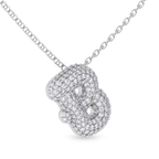 10kt White Gold Lab Diamond Initial B Necklace (1 Ct. Tw.) left
