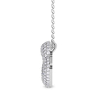 10kt White Gold Lab Diamond Initial B Necklace (1 Ct. Tw.) right