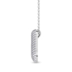 10kt White Gold Lab Diamond Initial V Necklace (1 Ct. Tw.) right