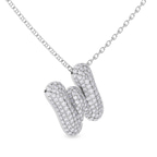 Platinum Lab Diamond Initial W Necklace (1 Ct. Tw.) left