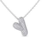 10kt White Gold Lab Diamond Initial Y Necklace (1 Ct. Tw.) left