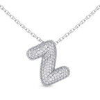 10kt White Gold Lab Diamond Initial Z Necklace (1 Ct. Tw.) front image