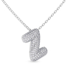 10kt White Gold Lab Diamond Initial Z Necklace (1 Ct. Tw.) left