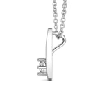 10kt White Gold Minimal Lab Diamond Initial D Necklace (1/5 Ct. Tw.) left
