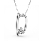 10kt White Gold Minimal Lab Diamond Initial D Necklace (1/5 Ct. Tw.) right