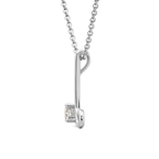 Platinum Minimal Lab Diamond Initial L Necklace (1/5 Ct. Tw.) left
