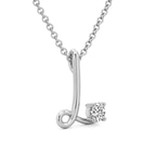 Platinum Minimal Lab Diamond Initial L Necklace (1/5 Ct. Tw.) right